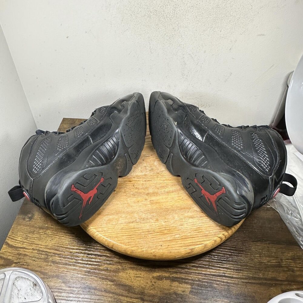 Air Jordan 9 Retro Black Shoes Mens Size 10.5 Basketball 302370-014 - Picture 7 of 9